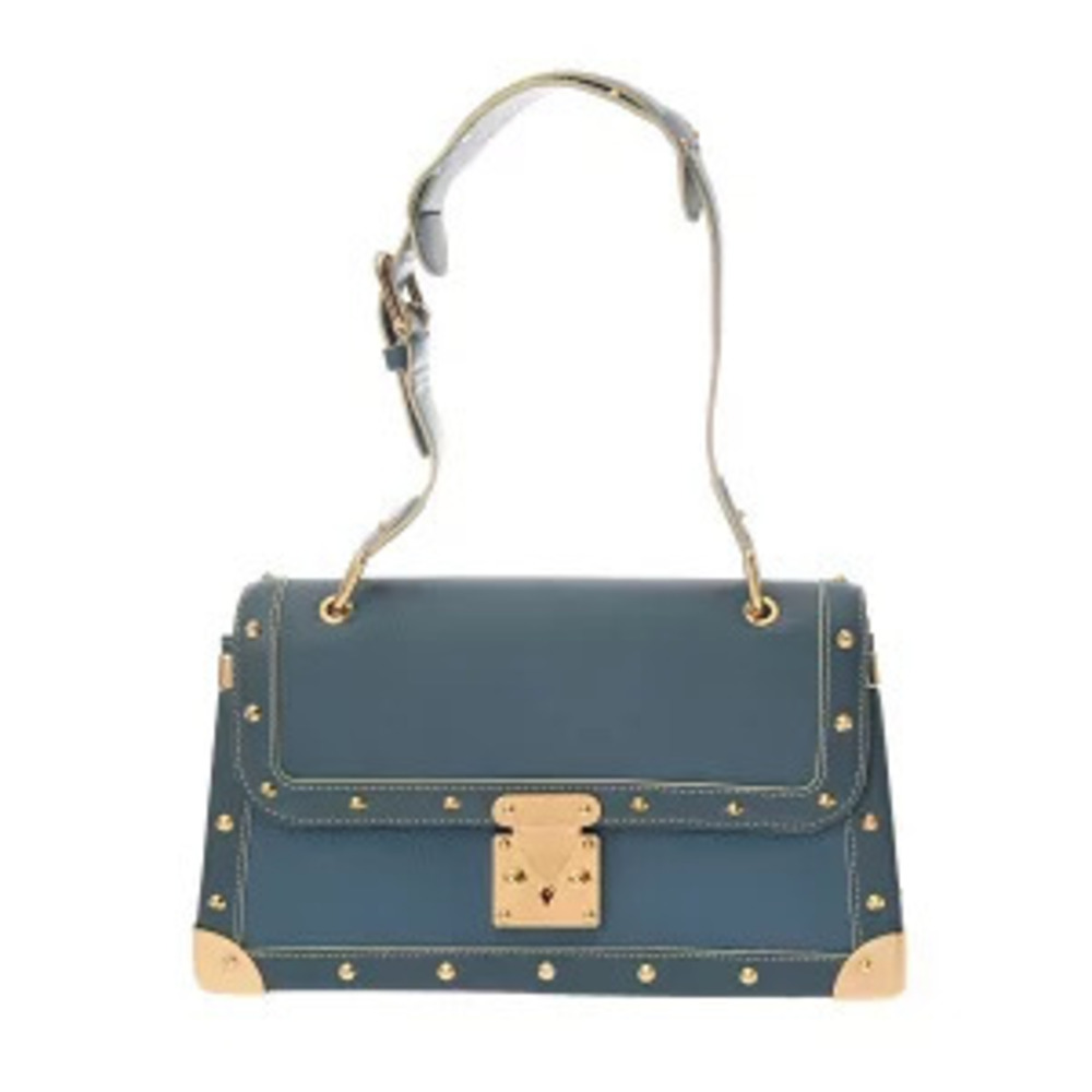 Louis Vuitton Suhali Tarantulae Blue Leather Handbag